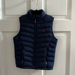 Polo navy zip up vest size S